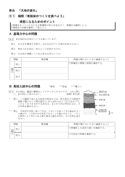 （学力向上問題集）　観察「堆積岩のつくりを調べよう」