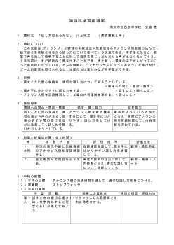 国語科学習指導案「話し方はどうかな」