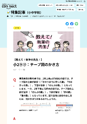 【教えて！執筆の先生！】小2⑨⑮：テープ図のかき方