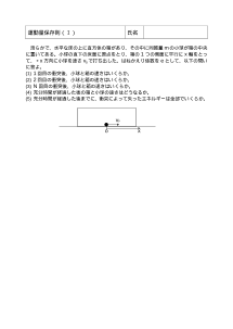 [物理評価問題例] 運動量保存則（Ⅰ）