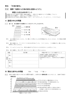 （学力向上問題集）　観察「地層から大地の変化を読みとろう」