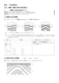 （学力向上問題集）　観察「地層に残る大地の変化」