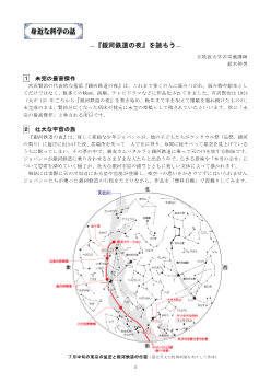 身近な科学の話 ―『銀河鉄道の夜』を読もう―