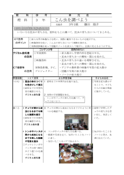 小学校理科３年「こん虫を調べよう」実践事例