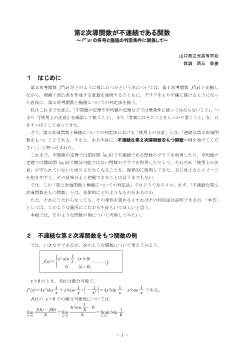 第２次導関数が不連続である関数 ～f''(a)の符号と極値の判定条件に関係して～