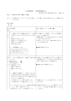 小学校理科学習指導案(4)「もののとけかた（第３～５時）」