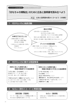 「おもちゃの博覧会」のために広告と説明書を読み比べよう－４上　広告と説明書を読みくらべよう－