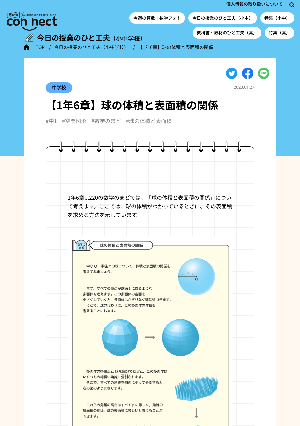 【1年6章】球の体積と表面積の関係