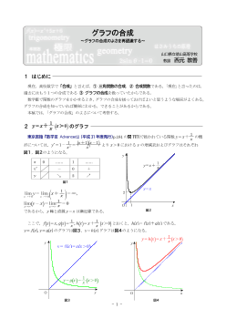 グラフの合成について ～グラフの合成のよさを再認識する～