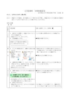 小学校理科学習指導案(5)「もののとけかた（第４時）」