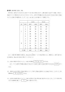 センター試験2009年度本試験［数学ⅡＢ：平均値，相関係数，中央値，相関図］