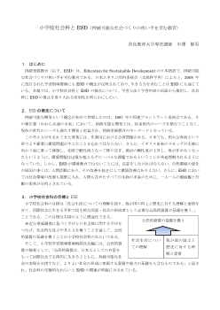 小学校社会科とESD（持続可能な社会づくりの担い手を育む教育）