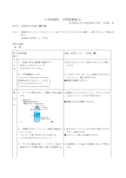 小学校理科学習指導案「もののとけかた」(1)