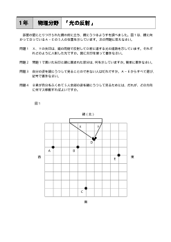 （評価問題）１年 物理分野「光の反射」