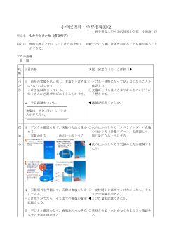 小学校理科学習指導案「もののとけかた」(2)