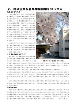 ２．神の座す桜花が学業開始を知らせる(学舎花逍遥）