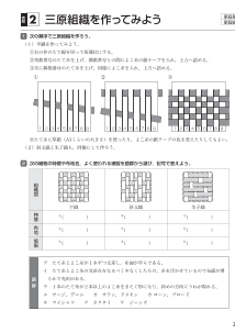 三原組織を作ってみよう（被服）