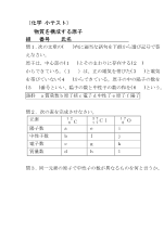 （化学 小テスト）  物質を構成する原子