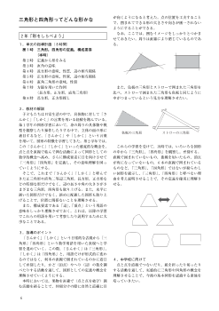 ・三角形と四角形ってどんな形かな－２年「形をしらべよう」－