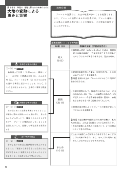 （実践例　第3学年）単元5　大地の変動による恵みと災害