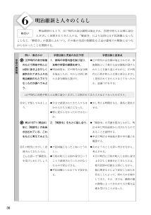 （人権・同和 学習展開案） 6 明治維新と人々のくらし（近代）