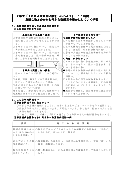 ２年　「１００より大きい数をしらべよう」－身近な物とのかかわりから数感覚を豊かにしていく学習－