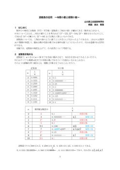 逆数表の活用　～有限小数と循環小数～