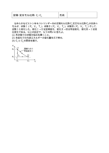 [物理評価問題例] 定積･定圧モル比熱 Cv･Cp