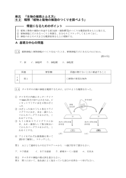 （学力向上問題集）　観察「植物と動物の細胞のつくりを調べよう」