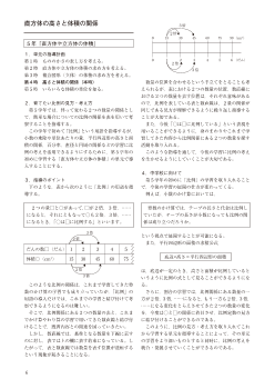 直方体の高さと体積の関係／５年「直方体や立方体の体積」