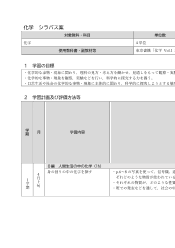 （701・702）化学　Vol.1 理論編・Vol.2 物質編（令和5年度新刊） シラバス案