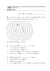 ［物理］小テスト　波の重ね合わせ