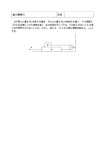 [物理評価問題例] 最大摩擦力