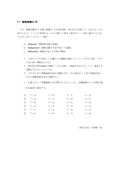 動物実験の3R（2012年［倫理］センター試験本試験より）