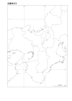 ［白地図］（148）近畿地方３(都道府県界＋経緯線)／経緯線各1°