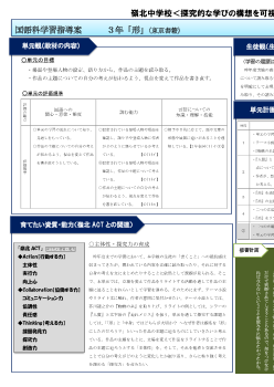 探究的な学びの構想を可視化する授業プラン