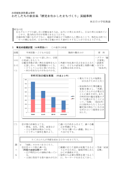 小学校社会科第４学年わたしたちの秋田県「歴史を生かしたまちづくり」実践事例