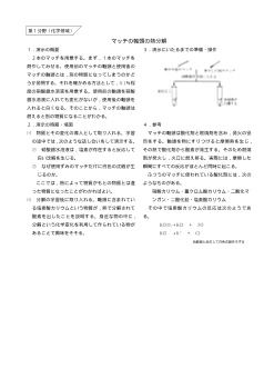 （おもしろい観察・実験）マッチの軸頭の熱分解