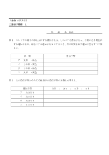 （生物小テスト）二遺伝子雑種（1）