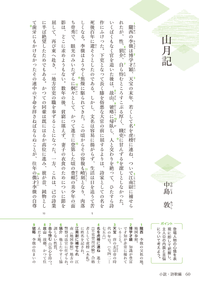 文学国語セレクション 紙面サンプル