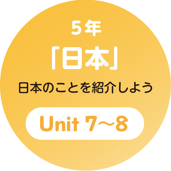 ５年「日本」日本のことを紹介しよう Unit 7〜8